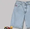 Y2K Big Boy Short für Männer Streetwear Baggy Jeans Stickerei Denim Leisure Mujer Traf Shorts Jean Skate Jeans Männer 240430