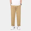 Mens kleding pantalones in losse pocket overalls zomer katoen y2k kaki vrachtbroek man baggy rechte broek mannen 240429