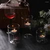 Mum Tutucular Cam Çay Işık Tutucu 3 PCS Düğün Partisi Centerpieces için Şamdan Işıkları
