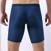 Sous-pants 3pcs hommes Boxer Boxer Breifs MAN sous-vêtements Sexy Shorts longs Mens Bref Planchers Boxer pour Homme Comfy