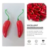 Dekorative Blumen 100 PCs Chili Künstliche Pfeffergemüse tun Toys Foam Bauernhaus Dekorationen