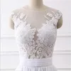 Casual Dresses Small White Crew Neck Fashion Sexy Lace Wedding Dress Large Train Holy Floor