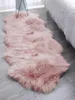 Tapijten 1 faux wollen slaapkamer niet-slip tapijt vloermat