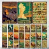 National Park Metal Painting Vintage Metal Tin Signs grappig ontworpen landschap retro posters kunst film Iron Painting Shabby Home Room Bar Decor Wall Decoratie