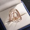 Rings Cluster Anelli in acciaio inossidabile Chakra Mandala Fiore Anello esagonale di David Open per donne Gift Gioielli ebrei israeliani