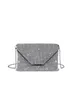ShinyFashion Diamondencrousted Magnetic Clamshell Metal Chain Crossbody Envelope Bag Evening For Party and Wedding 240430