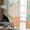 Vorhang böhmische abstrakte Windblattpflanzen Vorhänge für Wohnzimmer Schlafzimmer Küchendekoration Fenster Tüll Tüll