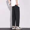 Mens kleding pantalones in losse pocket overalls zomer katoen y2k kaki vrachtbroek man baggy rechte broek mannen 240429