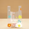 Storage Bags Transparent Thickening Packaging Bag Large Size Store Takeout Food Portable Plastic Desserts Cake Handle Packing