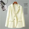 Costume de costume de femme veste féminine 2024 printemps et automne coréen slim slim slim long manteau long moustral small western vêtements wemen blazer