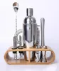 Bartending Kit Cocktail Shaker Set Kit Barkeeper Kit Shakers Edelstahl 12 -Piece -Werkzeug -Werkzeug -Set mit stilvollem Bambusstand C19045760236