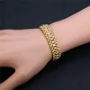 Chunky Mens Hand Chain Armband Male Wholesale Bijoux Homme Gold Color Link Armband för män smycken Pulseira Masculina 240422