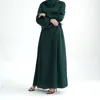 Vêtements ethniques Deux pièces Abaya Muslim Femmes Jilbab Islamic avec Hijab Couleur solide Collier mince STRAP SAUDI ROBE MODESSE TURC