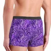 Sous-pants Purple Paisley Underwear Vintage Imprime 3D Pouche de qualité Trunk Custom DIY Brief Brief sexy Soft Male Pappel Plus taille