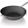 Pans C30928 Foodi Neverstick Premium 11-дюймовый Wok Hard-Anodized Unsplick прочная печь безопасна до 500 ° F Slate Grey