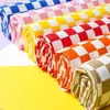 Fabric Checkerboard Grid Stoff reine Baumwoll -Köder kariertes schwarzes weißes Schachbrett für DIY -Handgefertigte mit einem halben Meter D240503