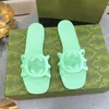 Designer Slides Woman in gomma Sandalo Sandalo Summer Beach Polspulso Flip Flops Mule Flat Comfort Slides Flip Flip Flip Flop Slip Flop Slip