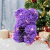 Fleurs décoratives rose artificielle en peluche en peluche de fleur permanente affichage anniversaire de Noël cadeau de la Saint-Valentin