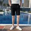 Abbigliamento del marchio British Syle Summer Leisure for Men Business Shortsmale Slim Fit Shubito a colori puro Plussure 29-36 240430