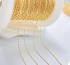 Цепочки 5 метров мода 14 тыс. Золотая медная сеть для кисточки для браслета DIY