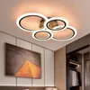 Plafond LED Light Chandelier Ring Pendats Lights Lampe Télétémot