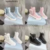 Praddas Pada Prax Prd Femmes Femmes pour Re-Ylon Designer Triangle Boots Chaussures Macro Sneakers Triple Black White White Flat Le cuir Flat En cuir Lace Up Platform Vmdy