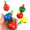 4D Beyblades Śliczne drewniane kolorowe obrotowe wiroskop owocowy zabawa nowe zabawki dla dzieci edukacja Montessori Classic Q240430