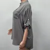 Camicette femminile camicia a vite di paillettes alla maglietta Vylish con top a manicotto tascabile a tasca patch aderente