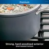 Pans C30928 Foodi Neverstick Premium 11-дюймовый Wok Hard-Anodized Unsplick прочная печь безопасна до 500 ° F Slate Grey