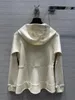 Veste de chouchure à capuche à la taille à glissière à deux pièces avec une mode Micro décontractée droite 2024 automne 1215