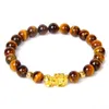 Fengshii pixiu Bracelet Natural Obsidian Stone Beads Bracelets For Women Men Wealth Bonne chance Bouddha Unisexe Bijoux de bracelet 240417
