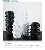 Vasi di resina vaso in bianco e nero punti astratti rotondi dossi irregolari bump artigiani ornamenti decorazione organizzazioni organizzazioni