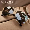 Liooum O occhiali da sole dell'aviazione di alta qualità uomini polarizzati bicchieri di guida Donne Fashion Pilot Goggles Antiglare Lentes de Sol Hombre 240417