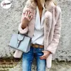 Women's Jackets PULABO Spring Winter Women Casual Faux Fur Coat Ladies Elegant Warm Outwear Oversize Jacket Female Open Stitch Clothes