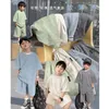 Ensembles de vêtements Boys Set 2024 Shorts de chemises lâches coréennes 2PCS / Set Sport Costumes pour enfants adolescents survêtement