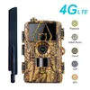 4G LTE Hunting Trail Camera 60MP HD 8K App Control Nocna wizja PO pułapka z kartą SIM komórkową mobilną kamerę dzikiej przyrody 240422
