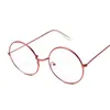 Vintage okrągłe okulary przezroczyste obiektyw Modna złota metalowa rama Optical Men Men Women Eyeglass Fake 240423