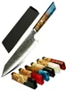 Шеф -повар нож 67 слоев Дамаск сталь 8 -дюймовой японской кухонный ножи с острым ломтиком гуто -нож изкаменную эпоксидную смолу.