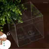 Подарочная упаковка 24pcs 10 10 см. Прозрачные водонепроницаемые прозрачные коробки из ПВХ Упаковка Маленькая пластиковая коробка Хранение для еды/ювелирных изделий/конфеты/подарок/косметика