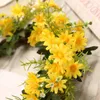 Decoratieve bloemen Bloem Daisy Beauty Chrysanthemum Deur Decors krans slingers ornament Diy feest vakantie hanger Spring Wedding Craft