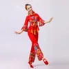 Zużycie stroju stroju odzieżowe ubranie dorosły żeńska kwadrat taniec fan bęben talii