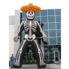 8mh (26 Fuß) mit Gebläse Custom Giant Outdoor Schrecklich aufblasbares Skelett Geister Schwarz Schlauchboote Geisterbildmodell für Halloween -Dekoration