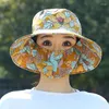 Широкие шляпы маски все в одном женском летнем лице устойчивой ультрафиолетовый