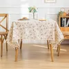 Table en coton en lin coton de style postal