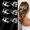 Haarclips 6 stks Leaf parel haarspeld bruiloft accessoires Lady Festival Party kopstuk mode u-vormige clip schoonheid sieraden
