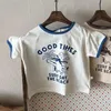 Summer Children Short Sleeve Tshirt Baby Boy Girl Casual Cotton Tees Infant Toddler Fashion Print Top Kids Clothes 240430