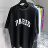 パリメンズTシャツヨーロッパフランスレターグラフィック印刷ファッションメンズ半袖Tシャツ女性2Bカジュアルコットンティーポロポロ
