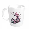 Muggar blommor personaliserade mugbutterflies anpassad text po name present kaffe rolig dag keramik