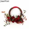 Свадебные цветы janevini ins red bouquet аксессуары искусственные свадебные ручные цветочные венок для корзины декора