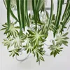 Kwiaty dekoracyjne sztuczne chlorophytum jedwabne kwiaty orchidei zielone rośliny Symulacja montażu na ścianie